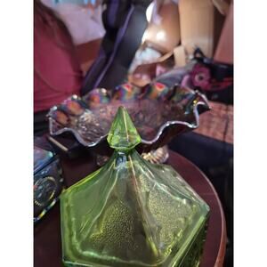 Vintage Tiara Indisna Green Coloni A l Eagle And Star Hexaganol Covered...